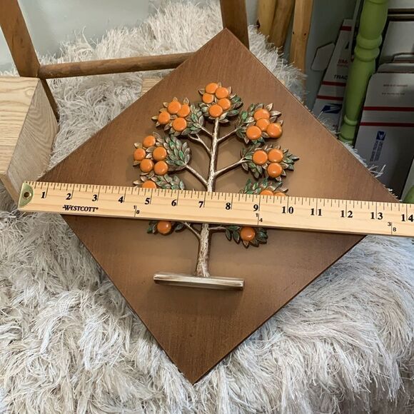 Vintage Syracuse Ornamental Co 4 Season Tree Wall Art Faux Wood Mid Century - Picture 17 of 17